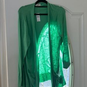 LOFT Vibrant Green Cardigan